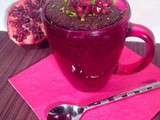 Mug cake chocolat, grenade et pistache