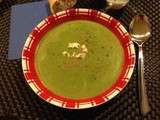 Soupe verte au bleu