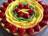 Tarte aux fruits frais (fraises/kiwis/mangues)