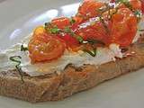 Tartine St Môret/tomates cerise (pour 4 personnes)