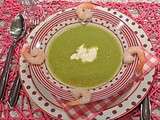 Velouté de brocoli aux gambas *recette allégée (pour 4 personnes)