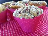 Muffins aux Framboises et chocolat blanc