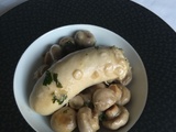 Boudin blanc aux champignons facile