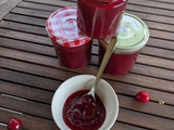 Confiture cerises rhubarbe