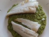 Filet de flétan purée de petits pois