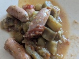 Mijoté d'aubergines et saucisses