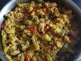 Poelée de légumes et saucisses façon paella