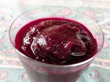 Soupe glacée de betterave au basilic