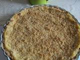 Tarte patissière à la rhubarbe