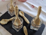 Verrines rillettes poissons et sa cuillère biscuit