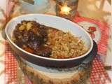 Daube de cerf champignons, chataignes et ses spaetzles