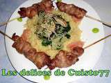 Couscous asiatique et bochettes de yakitori de poulet