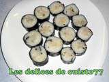 Makis de St jacques et vinaigre de fruit de la passion