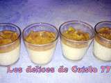 Panacotta au gingembre et compoté de rhubarbe