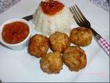 Boulettes de Cabillaud a la sauce Tomate au Cajun