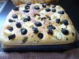 Focaccia Au féta, Olives,Tomate séchée et Coriandre