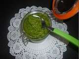 Pesto au basilic de mon jardin