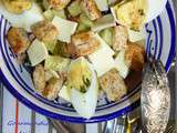 Salade au Thon, Crudité et Croutons épicés