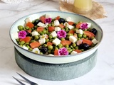 Salade de Petits Pois, Tomate et Mozzarella