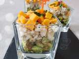 Verrine Avocat Merlu Mimolette et Nigelle