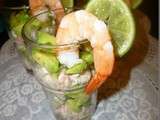 Verrine d’Avocat et Crevettes à la Mayonnaise