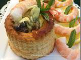 Vol au vent au Curry de Crevettes