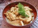 Lamelles de poulet au fromage blanc et curry