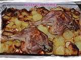 Cuisses de canard sur lit de pommes de terre