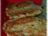 Galettes de courgettes au parmesan et pignons de pin