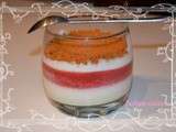 Verrine au yaourt et coulis de fraise