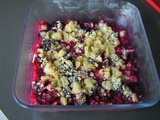 Crumble aux prunes rouges