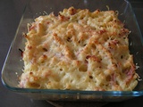 Gratin de pâtes au jambon façon Cyril Lignac