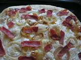 Pizza blanche aux jambon sec