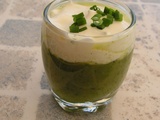 Verrine de courgette au curry et verrine de betterave au chèvre frais