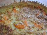 Quiche aux poivrons, crevettes et lait de coco