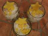 Verrine crabe, mangue et framboises