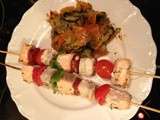 Brochettes saumon cabillaud