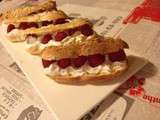 Eclair vanille framboise