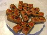 Financier tomates cerises pesto