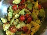 Salade d'avocat et tomates cerises au cumin