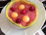 Soupe de melon framboises