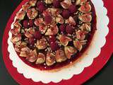 Tarte figue framboises à l'amande