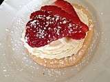 Tarte fine mascarpone chevre et fraises