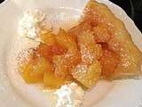 Tatin de mangue combava et sa chantilly citron vert coco