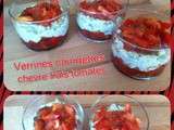 Verrine courgettes tomates au chèvre