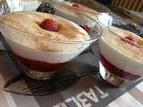 Verrine prunes framboises chantilly au yaourt