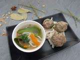 Boulettes de Boeuf, Bouillon à l'Asiatique