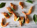 Brochettes de Crevettes Basilic et Curry