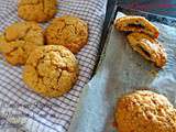 Cookies aux Pépites de Nougatine, Cœur au Chocolat