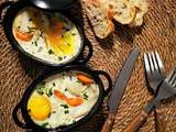 Oeufs Cocottes aux Saint Jacques et aux Pleurottes